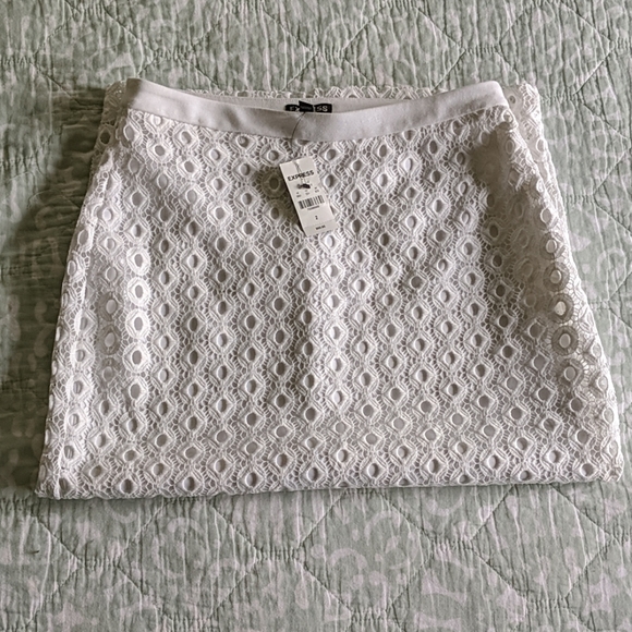 Fitted Lace Midi Skirt - Picture 2 of 4